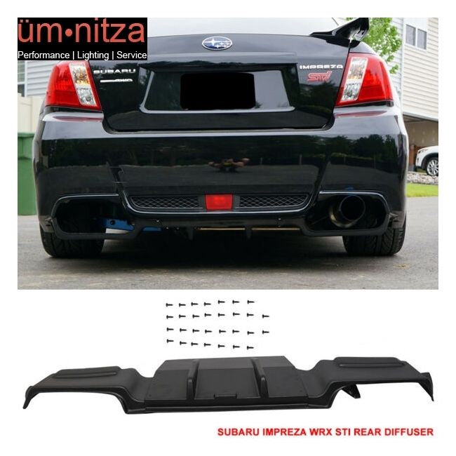 CS Style Rear Bumper Aprons For 2011-2014 Subaru Impreza WRX/STI Sedan – Urethane, Unpainted (Pair)