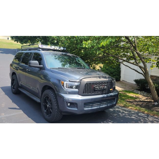 Fits 08-18 Toyota Sequoia Front Grill - ABS Unpainted with LED DRL