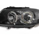 2006-2008 Fit BMW 3 Series E90 / E91 DEPO V2 Projector UHP LED Angel Halo  Headlight With LED Corner
