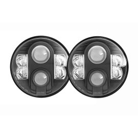 Jeep Headlights: 7" Round LED Hi/Lo (07-18 JK)