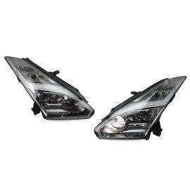 2009-2019 Nissan GT-R / GTR R35 OEM Facelift Style DRL Lightning Bar Full LED Projector Headlight 