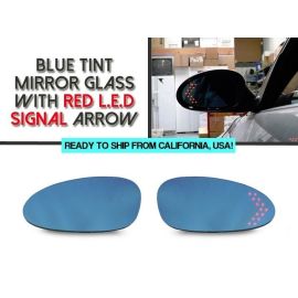 2005-2012 Porsche Boxster 987 Chassis Red Arrow LED Blue Glass Side Mirrors Upgrade