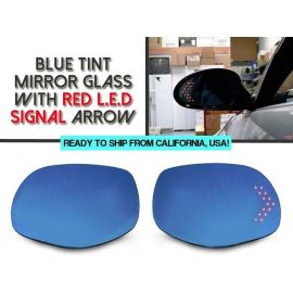 2008-2010 Porsche Cayenne 957 Red Arrow LED Blue Glass Side Mirrors Upgrade