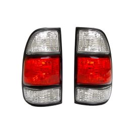 2000-2004 Toyota Tundra Red/Clear Rear Tail Lights 