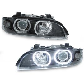 1997-2003 Fit BMW 5 Series E39 DEPO Projector V3 F30 Style LED Angel Halo U Ring Headlight With Optional Xenon HID
