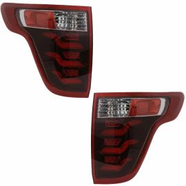 11-15 FORD Explorer LED Taillights w/ LED Light Bar - Red/Black/White DOT SAE