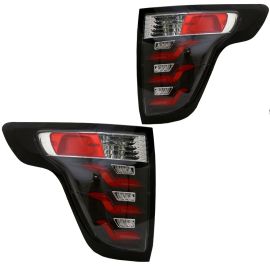 2011-2015 FORD Explorer Truck LED 2 piece Taillights - Black/Red/Clear DOT SAE