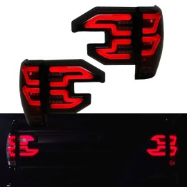 2008-2014 Ford F-150 Smoked LED Taillights w/ Red LED Bar Tube