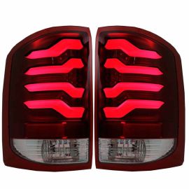 2014-2017 GMC Sierra LED Bar Taillights w/ Red Lens Black Housing