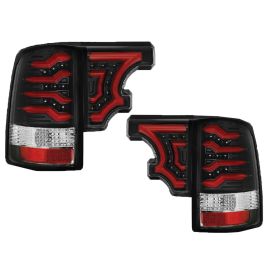 09-17 Dodge Ram 1500 2500 3500 Black LED Taillights w/ Clear Lens 4pc Conversion