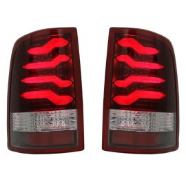 2009 2010 2011 2012 Dodge Ram Truck 1500 2500 3500 Red/Clear Taillights