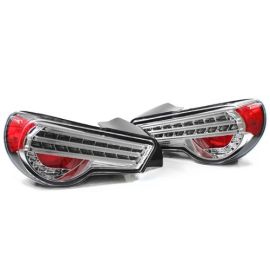 FITS 2013+ SUBARU BRZ / SCION FR-S /DEPO LED TAILLIGHTS -  CLEAR/CHROME/RED