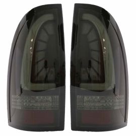 05-15 Toyota Tacoma LED Taillights w/ LED Light Tube - Smoke/Black/White DOT SAE