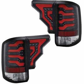 2014-2017 Chevy Silverado 1500 2500HD 3500HD LED Taillights - Clear/Black/Red