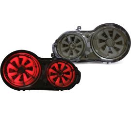 09-17 JDM Nissan GT-R LED Tail Lights w/ Sequential Signal - Smoke/Chrome/White
