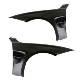 12-15 Fit BMW F30 3-Series M3 F80 Style Front Fenders w/ Gloss Black Side Vent Trim
