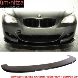 Fits 04-10 Fit BMW E60 5 Series Front Bumper Splitter Carbon Fiber