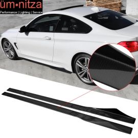 Fits 14-18 Fit BMW F32 81 Inches Side Skirts Extension Splitter Carbon Fiber CF