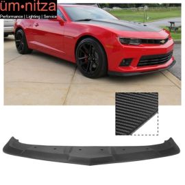 Fits 14-15 Chevy Camaro SS 1LE Style Front Bumper Lip Carbon Fiber Textured Look
