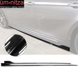 Fits 18-19 Toyota Camry V3 Side Skirts Left Right Carbon Fiber Look - PP