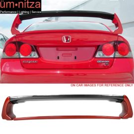06-11 Civic Mugen RR Carbon Top Painted Trunk Spoiler Painted Habanero Red Pearl