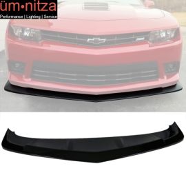 Fits 14-15 Chevy Camaro SS A Style Front Bumper Lip Gloss Black - PP