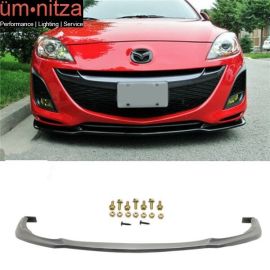 Fits 10-11 Mazda 3 4Dr Front Bumper Lip JDM Urethane