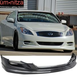 Fits 08-14 Infiniti G37 2Dr Coupe TS Style Front Bumper Lip Spoiler PU Urethane