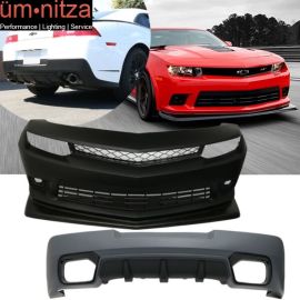 Fits 14-15 Chevy Camaro SS Z28 Front&Rear Bumper Conversion PP&Front Lip&Grille