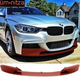 Fits 12-18 F30 Performance Front Bumper Lip Painted Melbourne Red Metallic A75