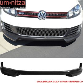 Fits 10-14 Volkswagen VW Golf 6 GTI RG Style Front Bumper Lip Unpainted - PU
