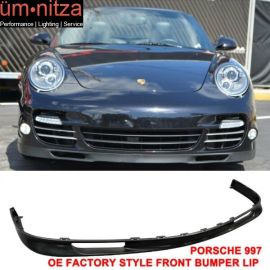Fits 06-12 Porsche 997 OE Style Front Bumper Lip Unpainted - Urethane