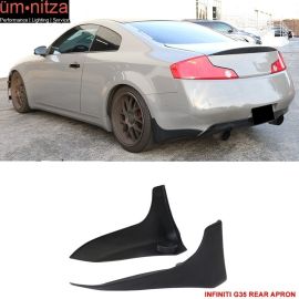 Fits 03-07 Infiniti G35 Coupe Factory Style Unpainted Rear Splash Guards Pair