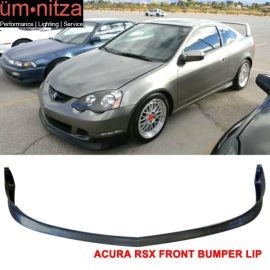 Fits 02-04 Acura RSX DC5 TR Style Front Bumper Lip Spoiler Unpianted Black PU