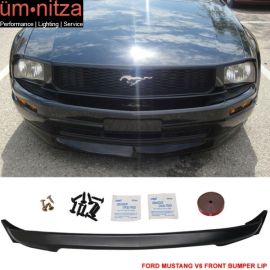 Fits 05-09 Ford Mustang V6 3C Style Front Bumper Lip Chin Spoiler Unpainted - PU