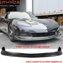 Fits 05-13 Chevy Corvette C6 Base Models ZRL Style Front Bumper Lip PU Unpainted