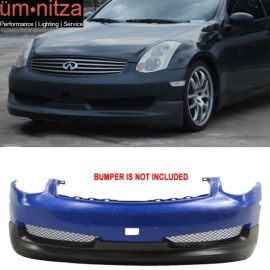 Fits 06-07 Infiniti G35 Coupe 2Dr Sport G Style Front Bumper Lip Spoiler - PU