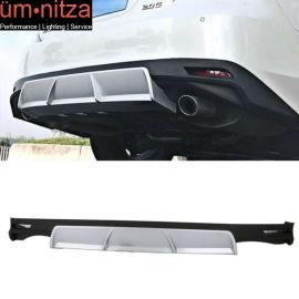 Fits 18-19 Toyota Camry V2 Style Black PP Rear Bumper Lip Diffuser
