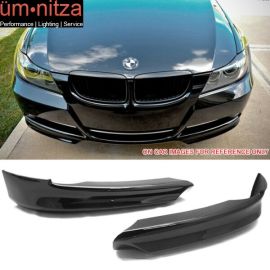 Fits 06-08 BMW 3 Series E90 2PCS Front Bumper Lip Splitters #475 Sapphire Black