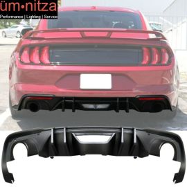Fits 18-19 Mustang EcoBoost Rear Diffuser & Muffler Tip (Single Outlet Style)