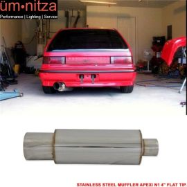 Fits 89-98 Nissan 240SX Stainless Steel Muffler Apexi N1 Type 4 Inch Flat Tip