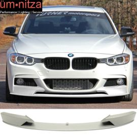 Fits 12-18 F30 3 Series Performance Front Lip Painted Alpine White III #300