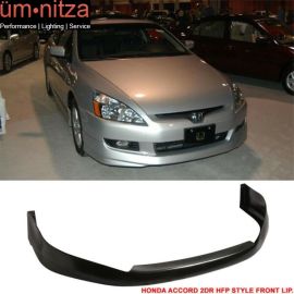 Fits 03-05 Honda Accord 2DR Coupe HFP Style PU Front Bumper Lip Spoiler Splitter