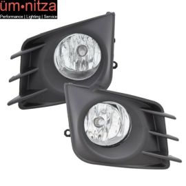 Fits Scion 11-13 tC Coupe Front Clear Fog Lights Driving Lamps Pair + Covers