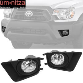 Fits 2012-2015 Toyota Tacoma Clear Lens Bumper Driving Fog Lights Lamps + Switch