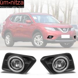 Fits 04-14 Rogue Assembly Fog Lights Lamps Cler Replacment Pair