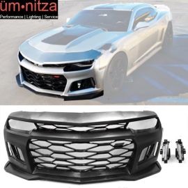 Fits 14-15 Chevy Camaro ZL1 Style Front Bumper Cover + DRL w/ Amber Turn Signal
