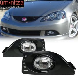 Fits 05-07 Acura RSX Front Bumper Clear Fog Lights Left Right
