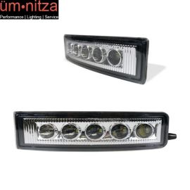 Fits 03-07 Scion xB White SMD 5x LED DRL Black Out Smoked Fog Lights Lamps Pair