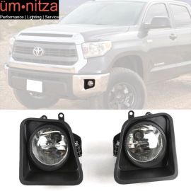 Fits 14-17 Toyota Tundra Clear Bumper Fog Lights Lamps w/ Switch Left+Right
